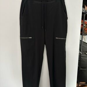 Athleta women’s Black Joggers with Zipper Accents